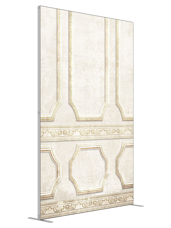 Plush Baroque Panel shown at an angled view, photography backdrop panel for Denny StudioEdge silicone edge frame, 5 ft