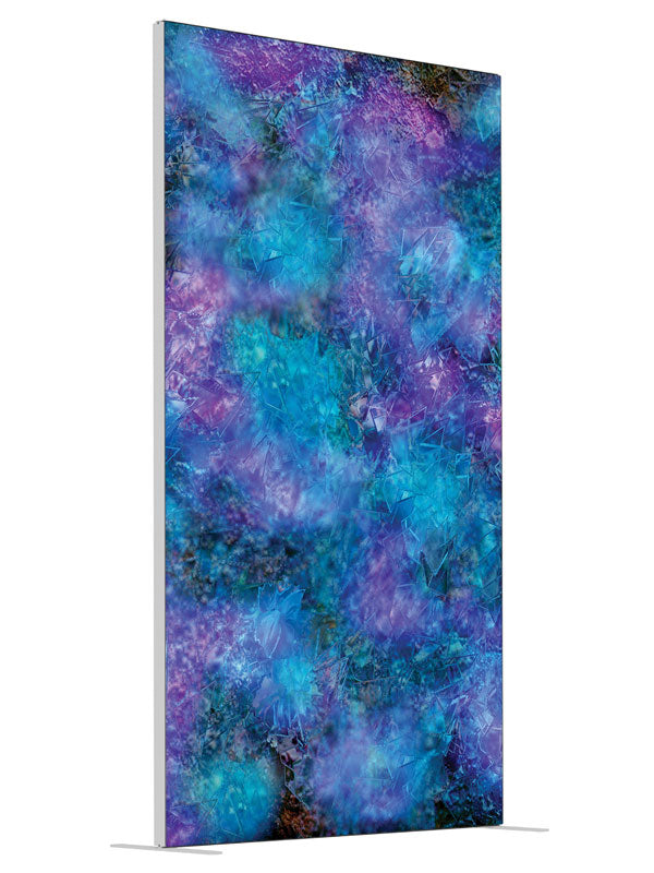 Point Blank Cosmic Speckle Abstract shown at an angled view, photography backdrop panel for Denny StudioEdge silicone edge frame, 4 ft