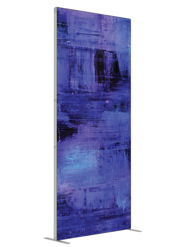 Polar Blue Streak Abstract shown at an angled view, photography backdrop panel for Denny StudioEdge silicone edge frame, 3 ft