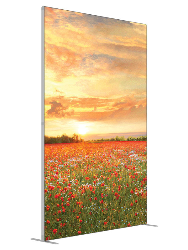 Poppies shown at an angled view, photography backdrop panel for Denny StudioEdge silicone edge frame, 5 ft