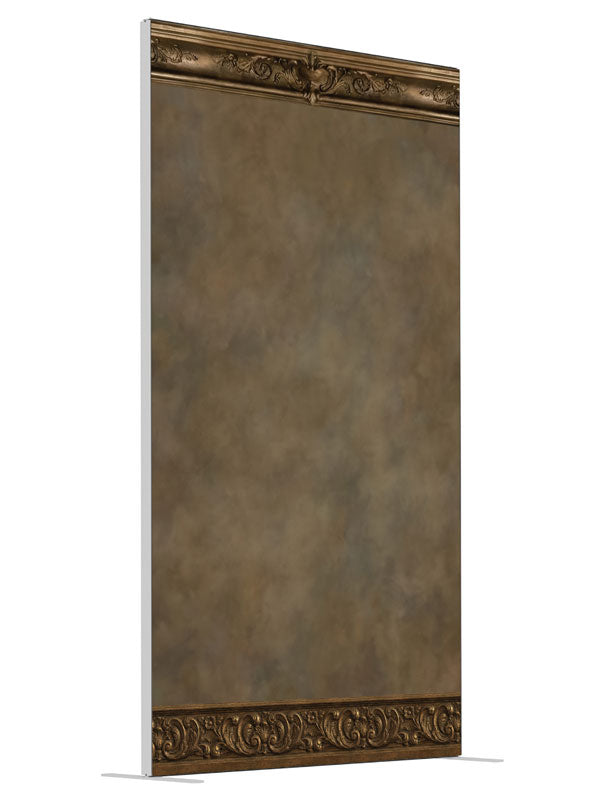 Prescott Warm Beige Faux Wall shown at an angled view, photography backdrop panel for Denny StudioEdge silicone edge frame, 4 ft