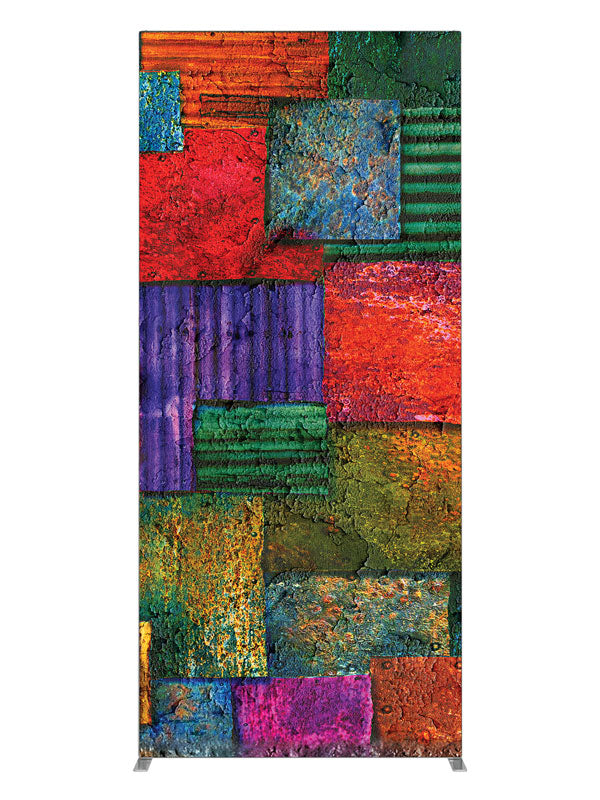 Primary Colors Geometric Abstract, photography backdrop panel for Denny StudioEdge silicone edge frame, 3 ft