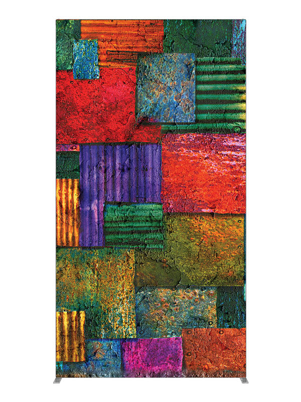 Primary Colors Geometric Abstract, photography backdrop panel for Denny StudioEdge silicone edge frame, 4 ft