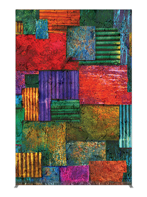Primary Colors Geometric Abstract, photography backdrop panel for Denny StudioEdge silicone edge frame, 5 ft