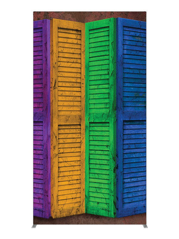 Primary Shutters, photography backdrop panel for Denny StudioEdge silicone edge frame, 4 ft