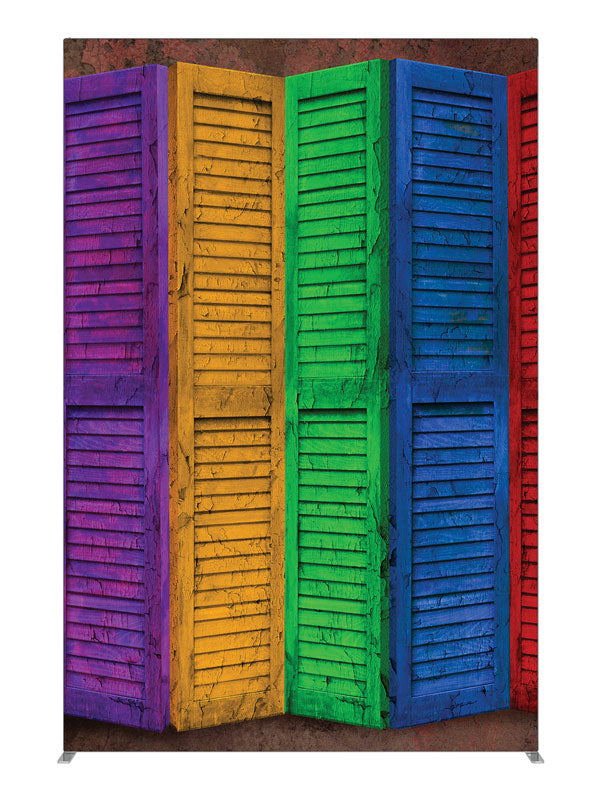 Primary Shutters, photography backdrop panel for Denny StudioEdge silicone edge frame, 5 ft
