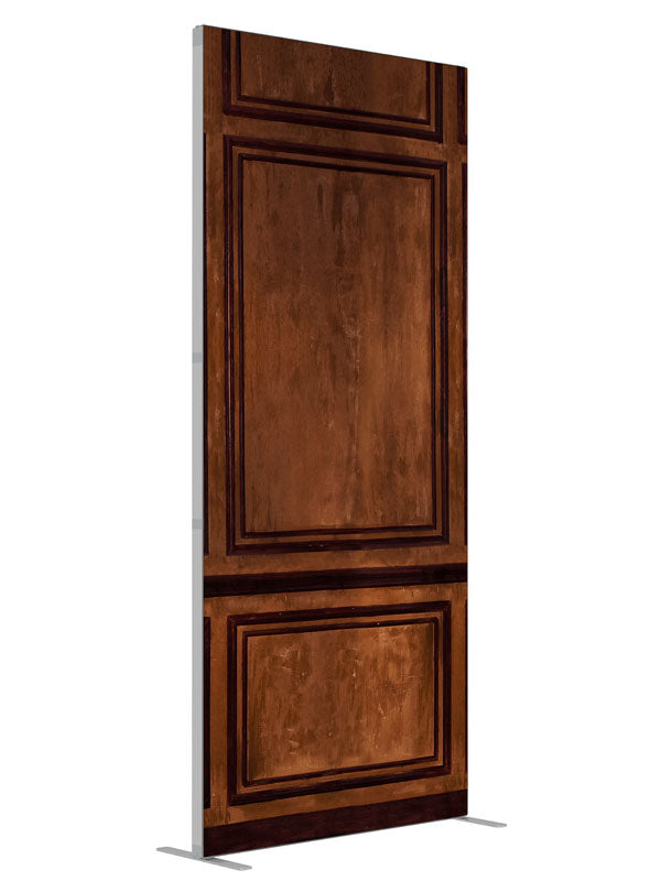 Prince Albert Brown shown at an angled view, photography backdrop panel for Denny StudioEdge silicone edge frame, 3 ft