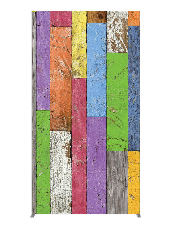 Prismatic Planks, photography backdrop panel for Denny StudioEdge silicone edge frame, 4 ft