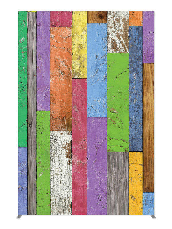 Prismatic Planks, photography backdrop panel for Denny StudioEdge silicone edge frame, 5 ft