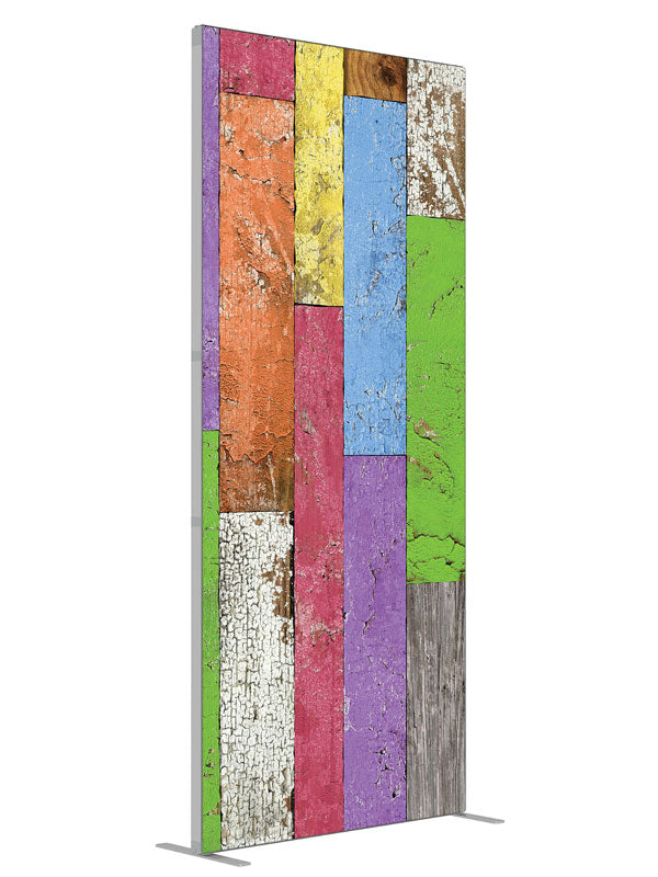 Prismatic Planks shown at an angled view, photography backdrop panel for Denny StudioEdge silicone edge frame, 3 ft