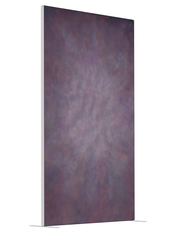 Purple Burst shown at an angled view, photography backdrop panel for Denny StudioEdge silicone edge frame, 4 ft