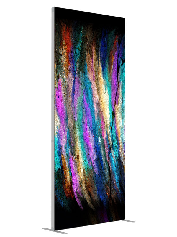 Purple Rain Purple Streak Abstract shown at an angled view, photography backdrop panel for Denny StudioEdge silicone edge frame, 3 ft