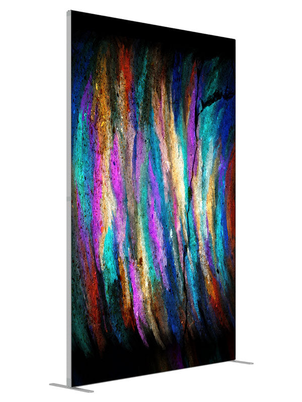 Purple Rain Purple Streak Abstract shown at an angled view, photography backdrop panel for Denny StudioEdge silicone edge frame, 5 ft