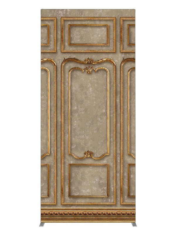 Queen Anne Ornate Gold Panel, photography backdrop panel for Denny StudioEdge silicone edge frame, 3 ft