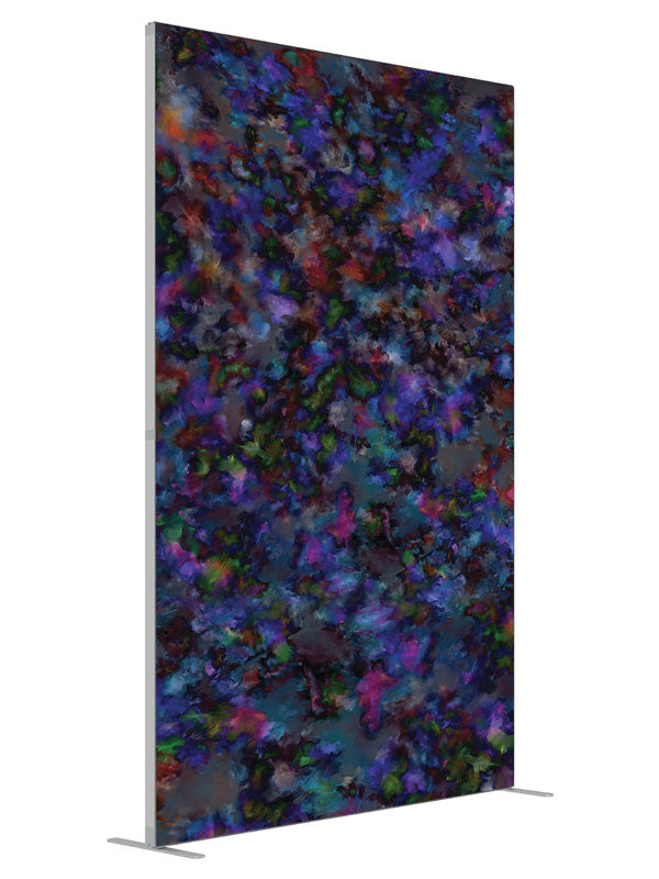 Razzle Dazzle shown at an angled view, photography backdrop panel for Denny StudioEdge silicone edge frame, 5 ft