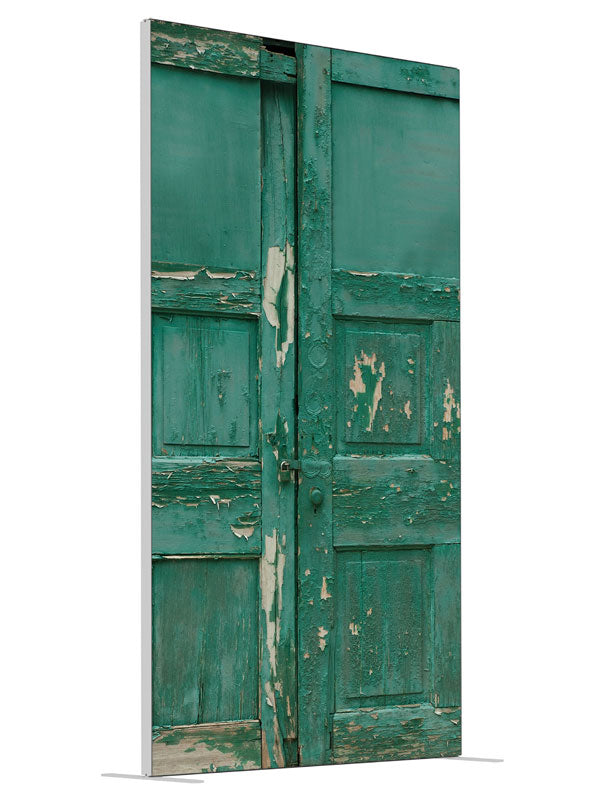Real Teal shown at an angled view, photography backdrop panel for Denny StudioEdge silicone edge frame, 4 ft