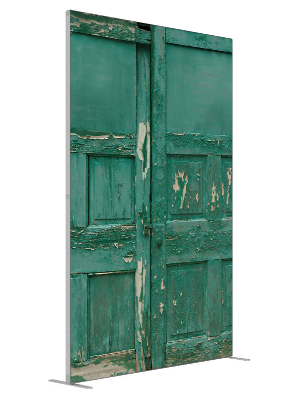Real Teal shown at an angled view, photography backdrop panel for Denny StudioEdge silicone edge frame, 5 ft