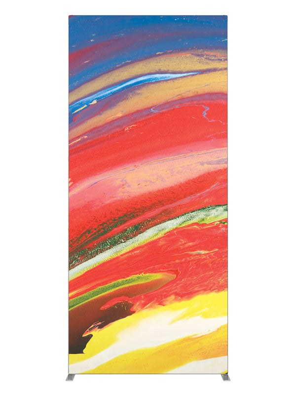 Red blue gold swirl, photography backdrop panel for Denny StudioEdge silicone edge frame, 3 ft