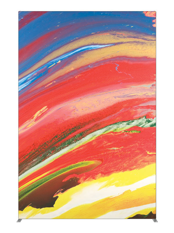 Red blue gold swirl, photography backdrop panel for Denny StudioEdge silicone edge frame, 5 ft