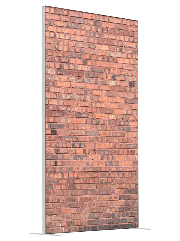 Red brick mortar texture printed backdrop angled view 4ft - Denny StudioEdge SECP-7816