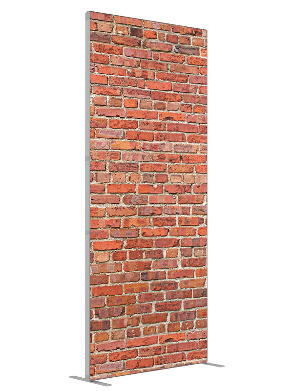 Red Brick shown at an angled view, photography backdrop panel for Denny StudioEdge silicone edge frame, 3 ft
