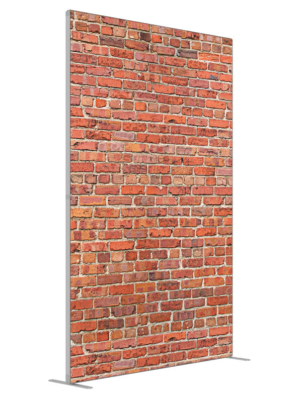Red Brick shown at an angled view, photography backdrop panel for Denny StudioEdge silicone edge frame, 5 ft