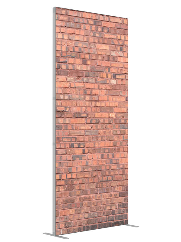 Red clay brick wall printed backdrop angled view 3ft - Denny StudioEdge SECP-7816