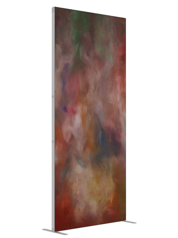 Red Dawn shown at an angled view, photography backdrop panel for Denny StudioEdge silicone edge frame, 3 ft