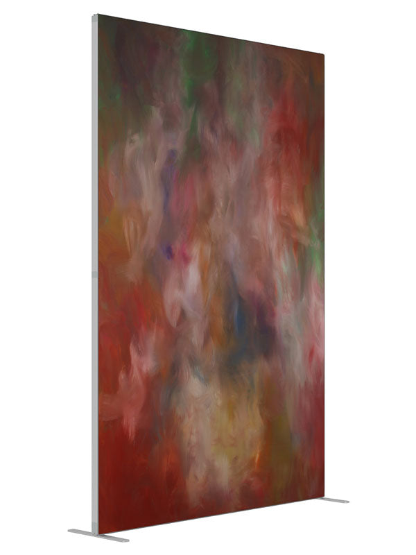 Red Dawn shown at an angled view, photography backdrop panel for Denny StudioEdge silicone edge frame, 5 ft