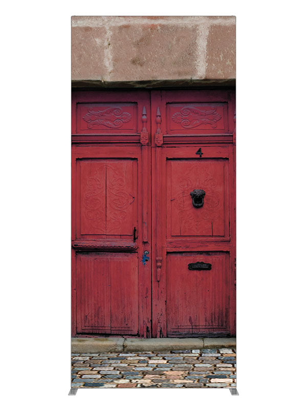 Red Door on Duval, photography backdrop panel for Denny StudioEdge silicone edge frame, 3 ft
