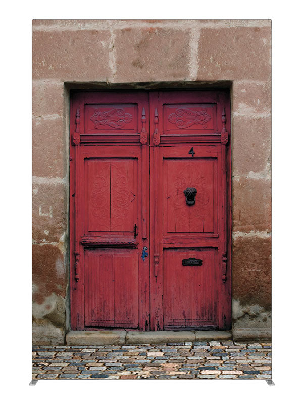 Red Door on Duval, photography backdrop panel for Denny StudioEdge silicone edge frame, 5 ft