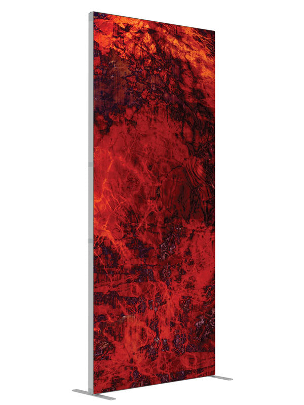 Red Obsession Red Texture shown at an angled view, photography backdrop panel for Denny StudioEdge silicone edge frame, 3 ft