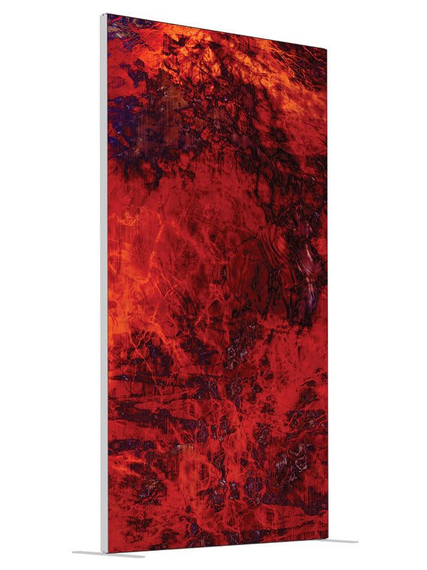 Red Obsession Red Texture shown at an angled view, photography backdrop panel for Denny StudioEdge silicone edge frame, 4 ft