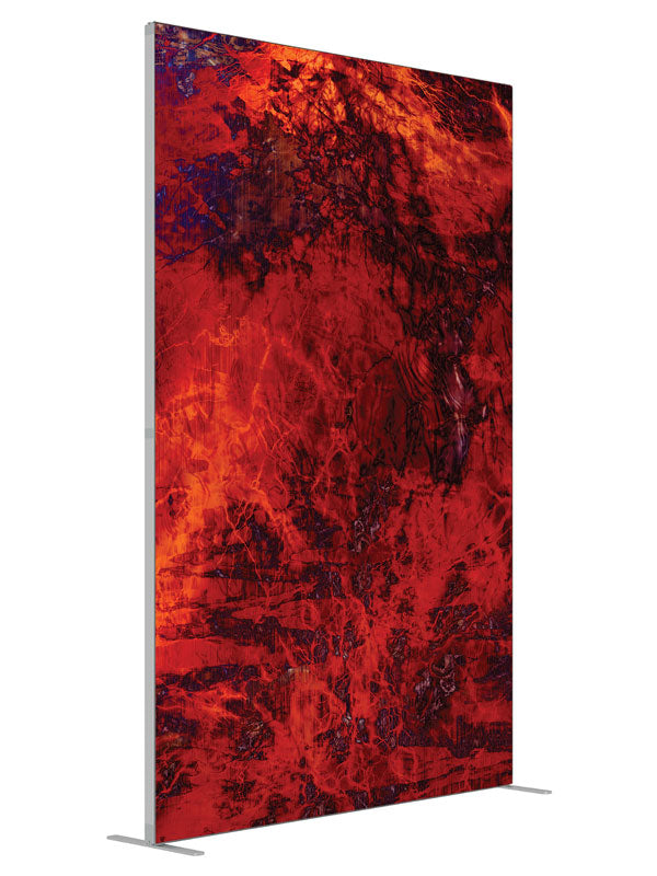 Red Obsession Red Texture shown at an angled view, photography backdrop panel for Denny StudioEdge silicone edge frame, 5 ft
