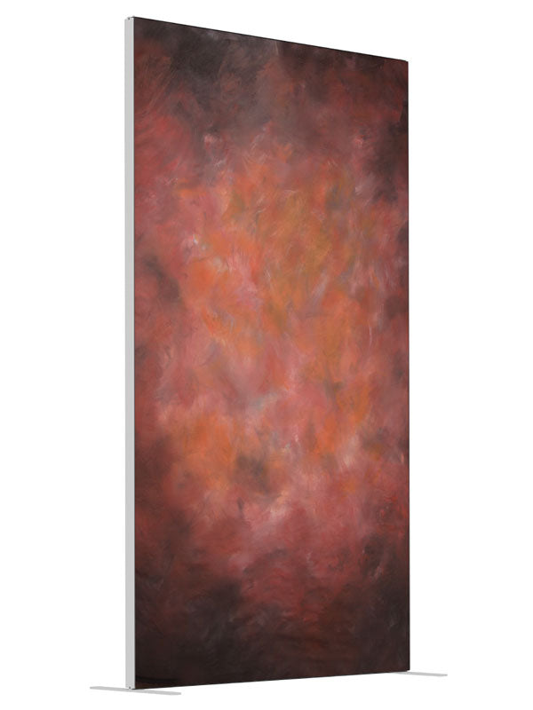 Rojo shown at an angled view, photography backdrop panel for Denny StudioEdge silicone edge frame, 4 ft