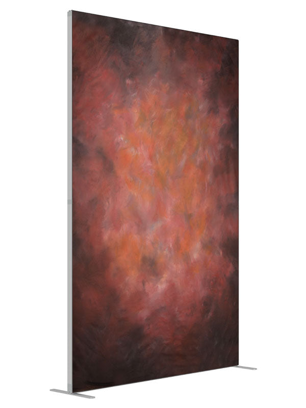 Rojo shown at an angled view, photography backdrop panel for Denny StudioEdge silicone edge frame, 5 ft