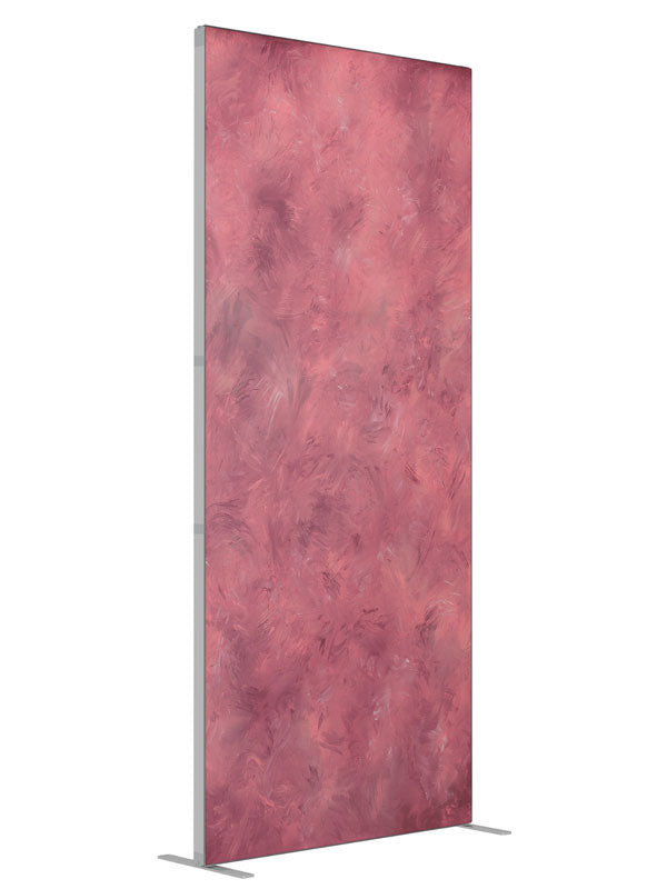 Rose and Merlot Pink shown at an angled view, photography backdrop panel for Denny StudioEdge silicone edge frame, 3 ft