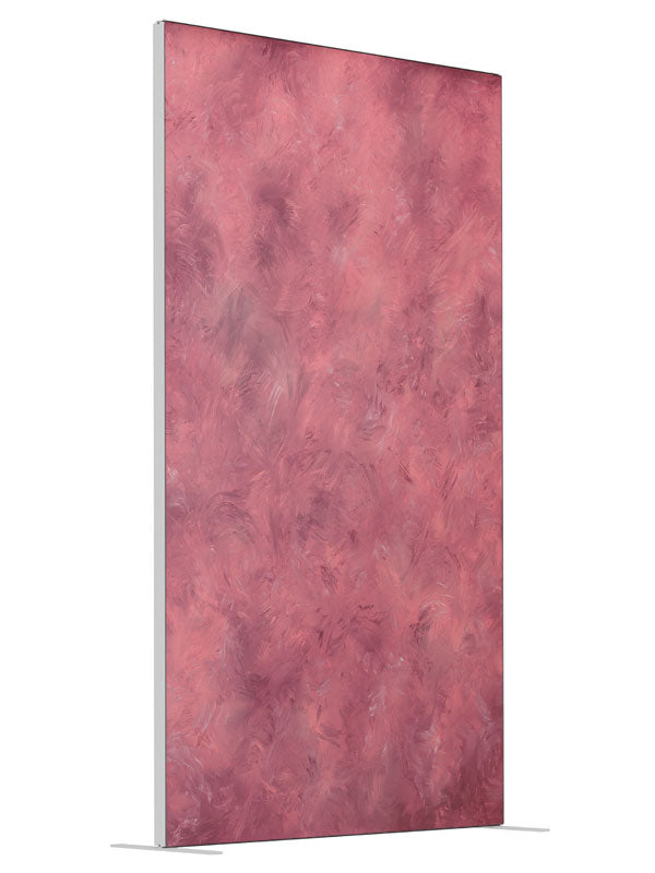 Rose and Merlot Pink shown at an angled view, photography backdrop panel for Denny StudioEdge silicone edge frame, 4 ft