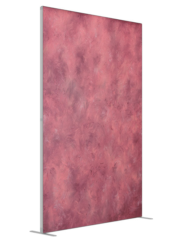 Rose and Merlot Pink shown at an angled view, photography backdrop panel for Denny StudioEdge silicone edge frame, 5 ft