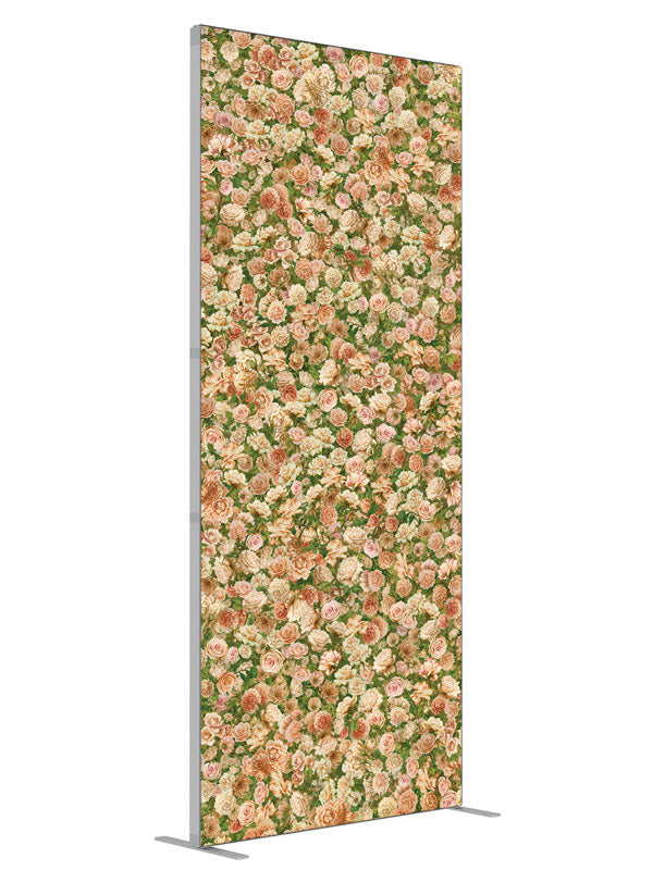 Roses shown at an angled view, photography backdrop panel for Denny StudioEdge silicone edge frame, 3 ft