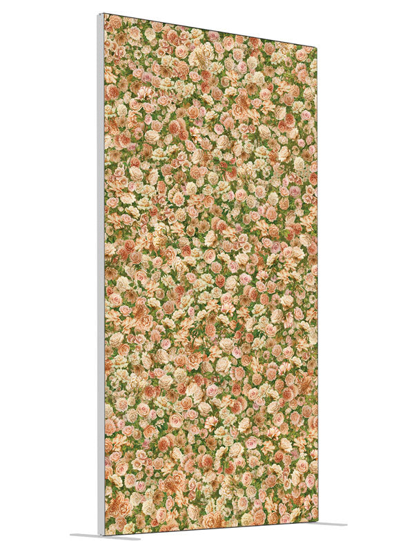 Roses shown at an angled view, photography backdrop panel for Denny StudioEdge silicone edge frame, 4 ft