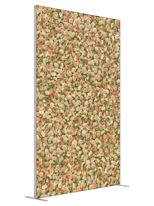 Roses shown at an angled view, photography backdrop panel for Denny StudioEdge silicone edge frame, 5 ft