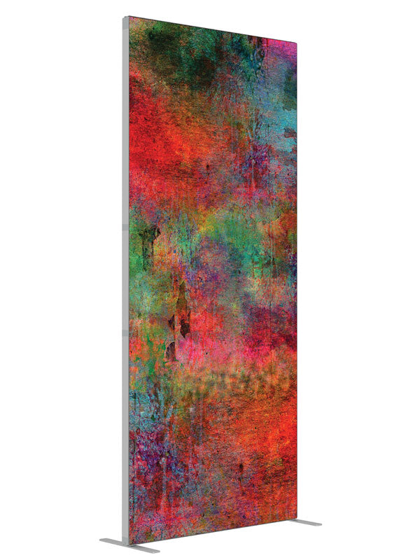 Ruby Tuesday Mottled Abstract shown at an angled view, photography backdrop panel for Denny StudioEdge silicone edge frame, 3 ft