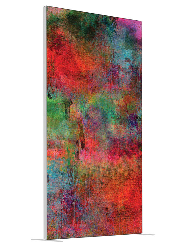 Ruby Tuesday Mottled Abstract shown at an angled view, photography backdrop panel for Denny StudioEdge silicone edge frame, 4 ft