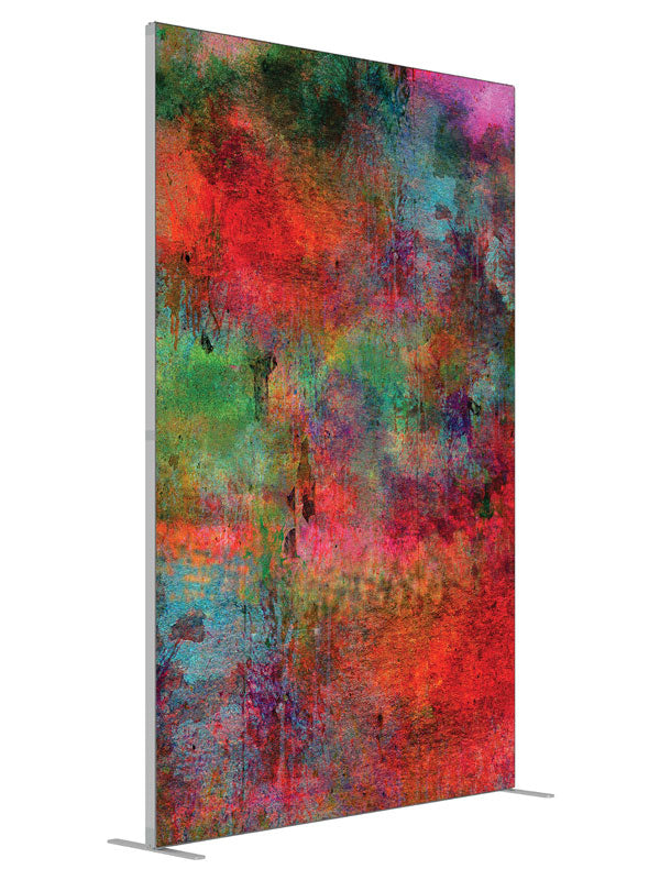 Ruby Tuesday Mottled Abstract shown at an angled view, photography backdrop panel for Denny StudioEdge silicone edge frame, 5 ft
