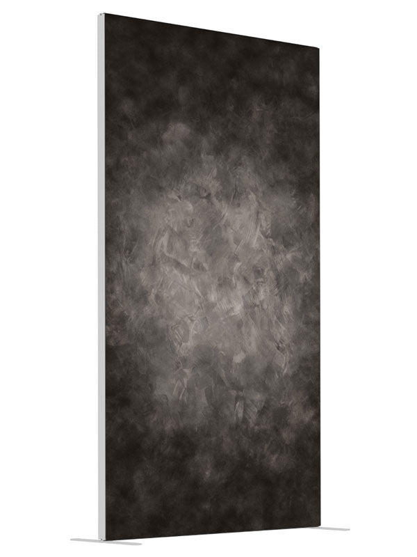 Rugged Gray shown at an angled view, photography backdrop panel for Denny StudioEdge silicone edge frame, 4 ft