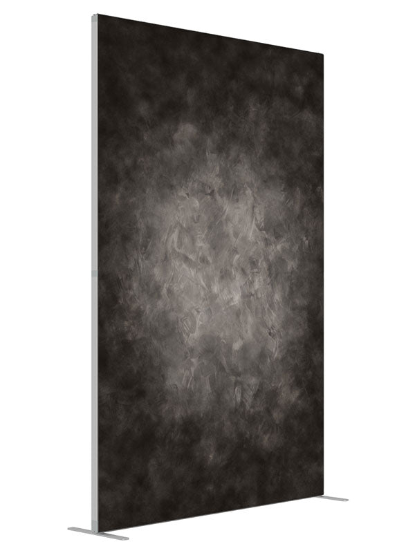 Rugged Gray shown at an angled view, photography backdrop panel for Denny StudioEdge silicone edge frame, 5 ft