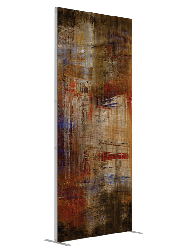 Rust brown horizontal streak shown at an angled view, photography backdrop panel for Denny StudioEdge silicone edge frame, 3 ft