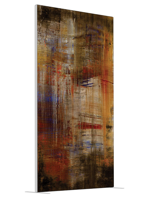 Rust brown horizontal streak shown at an angled view, photography backdrop panel for Denny StudioEdge silicone edge frame, 4 ft