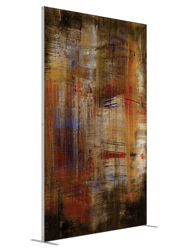 Rust brown horizontal streak shown at an angled view, photography backdrop panel for Denny StudioEdge silicone edge frame, 5 ft